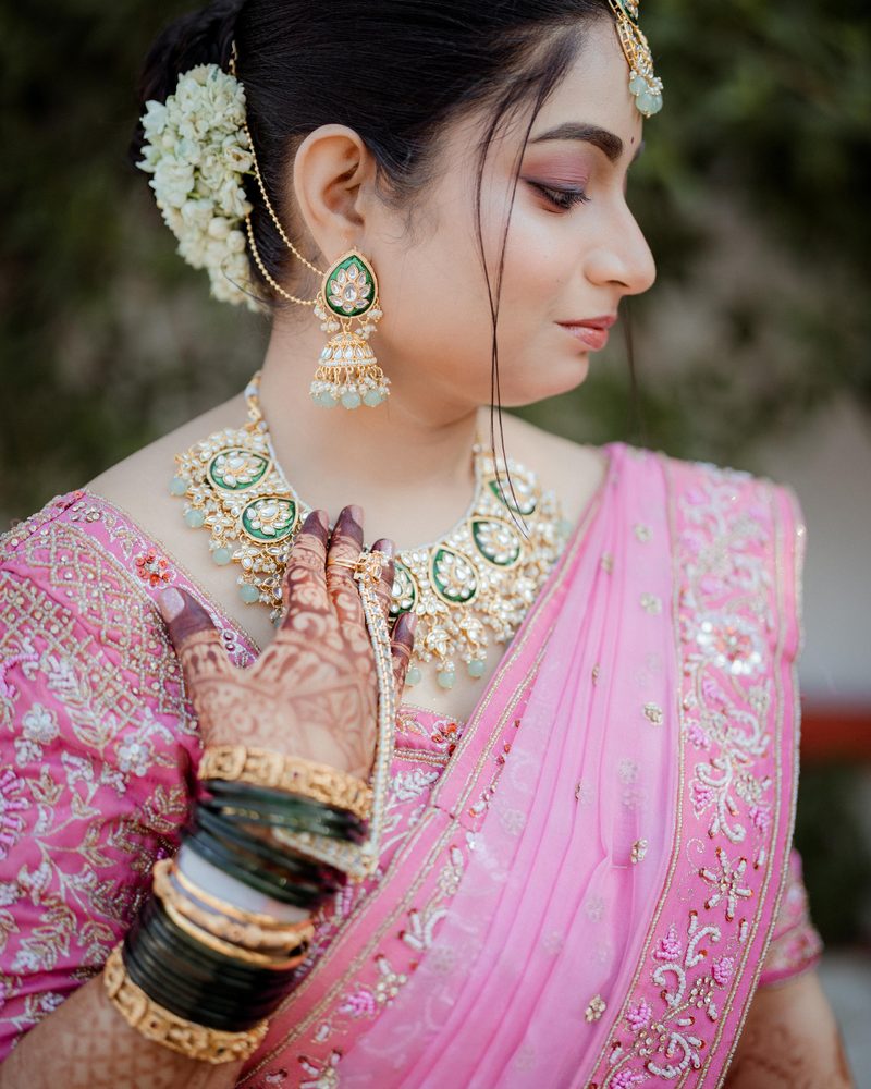 Bride wearing House of Kanya jewellery