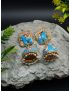 Enamel Meenakari Elephant Jhumkha-Sky Blue