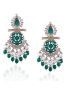 Statement GT Pearl drop Chandbali -Green