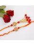 GP Handcrafted Kundan Flower (Dori - Lumba) Red