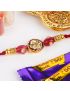 Stylish Jaali Bead Kundan (Maroon)