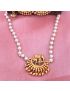 Gajadhar Pearl Chain Antique Set-Green