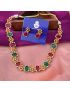 Pleasing Floral Stone Antique Set-Multicolor