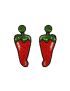 Red Chilly Pepper, Beaded Earring