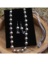 Silver toned Stylish Ball, ST Oxd. Mala