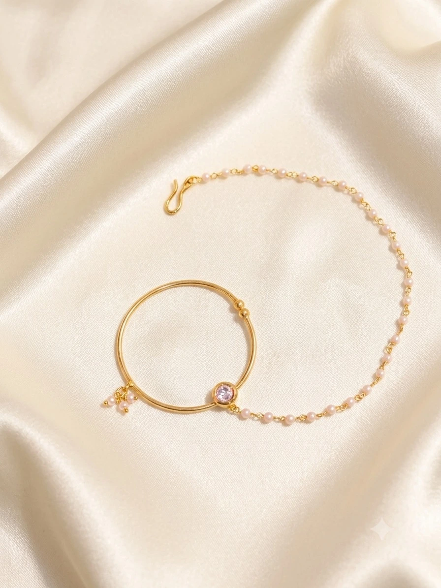 Classic round nath jewellery add-on for rental